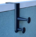 Tetra-Teknica CWH03 Cubicle Wall Hanger with Double Posts, 2.5"-3" Panels | Over-the-panel, Double Posts, 2 1/2" - 3" Panels, Black