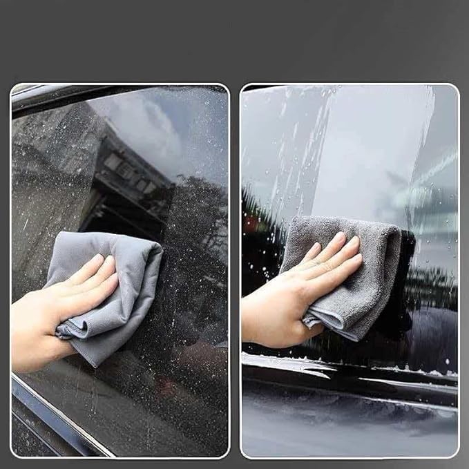 Car Interior Suede Cleaning Towel for Sonata SEL 2024, Ultra Soft High Absorbent Lint Free Scratchless Auto Detail Cloth Grey,XS30cm×30cm