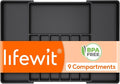 Lifewit Silverware Drawer Organizer, Expandable Utensil Tray for Kitchen, BPA Free Flatware and Cutlery Holder, Adjustable Plastic Storage for Spoons Forks Knives, 18- 33 x 18.5", Black