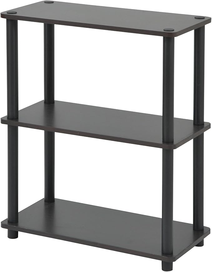 Yamazen SR-3 (DBR/BK) System Rack (Width 23.6 x Depth 11.8 inches (60 x 30 cm), 3 Shelves, Dark Brown