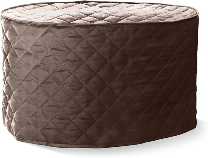 Covermates Keepsakes Oval Appliance Cover – Quilted Kitchen Appliance Cover for Countertop Storage – Dust Protection – Stain Resistant – Washable – Slip-On Appliance Design, Bronze