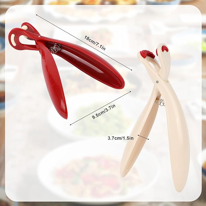 2 Pcs Hot Plate Grippers, Silicone Bowl Clips with Anti-Slip Handle Heat Resistant Multifunctional Kitchen Utensil Accessories for Plates Bowls Oven Steamer Microwave