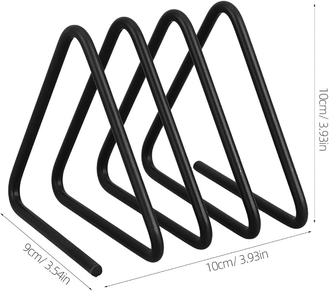 SHINEOFI Cutting Board Holder Cutting Board Organizer Triangle Rack Black Metal Chopping Sheet Holder Counter Stand for Cabinet Countertop Shelf,3. 93 X 3. 93 X 3. 54 Inch