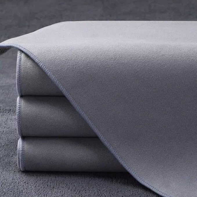 Car Interior Suede Cleaning Towel for Sonata SEL 2024, Ultra Soft High Absorbent Lint Free Scratchless Auto Detail Cloth Grey,S30cm×40cm