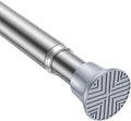 AIZESI Silver Tension Curtain Rod 18-36 inch, 1Pcs Adjustable, Stainless Steel, No Drilling, Non-Slip, Wide Use, Easy Installation