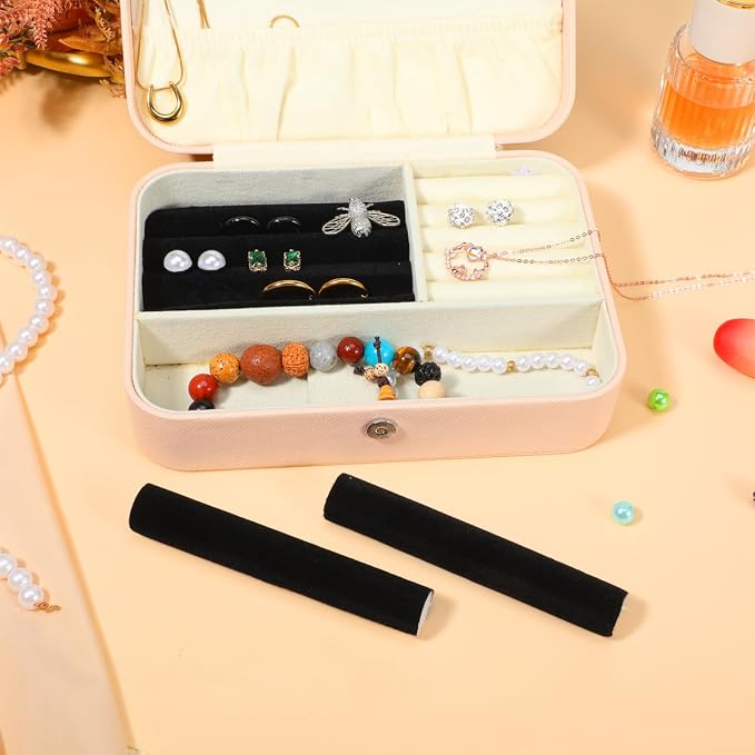 Ipetboom 8 Pcs Velvet-lined Jewelry Tray Organizer for Drawer Adjustable Holder with Sponge Padding for Earring, Ring, Bracelet, Necklace, Brooch Storage