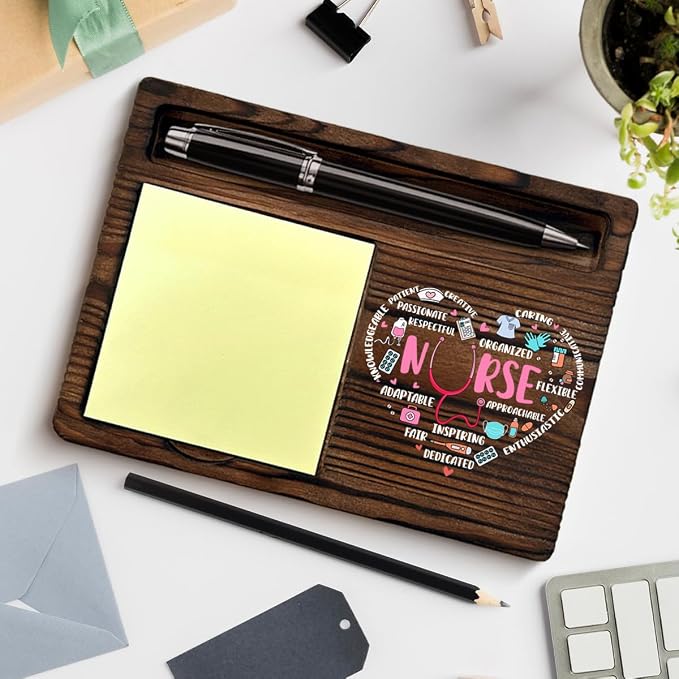Nurse Gifts for Women Work, Appreciation Gifts for Nurses RN LPN CNA NP Nursing Students, Nursing Gift Nurse Post it Note Dispenser for Office Desk Decor