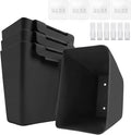 4 Pack Rolling Cart Accessories, Black Craft Cart Cup Holder and 6 Hooks for Utility Carts, Adhesive Kitchen Cabinet Door Storage, Space-Saving Wall Mount Organizer for Bathroom, Office, Makeup