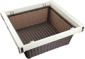Pull Out Cabinet Storage Basket,Wardrobe Storage Organiser,Stackable Detachable Baskets Closet Storage Box,for Kitchen Office Wardrobes Cupboard Storage(Brown 2)