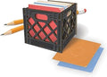 Genuine Fred for THE Record, Milk Crate Notecard Holder, Includes 64 Vinyl-Inspired Note Cards