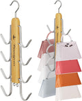 Purse Hanger, 2 Pack Purse Organizer for Closet with 16 Hooks for Heavy Bags, Sturdy Bag Storage, Rotatable Handbag Holder, Purse Rack Space Saving Backpack Hanging Closet Organizer Hangers