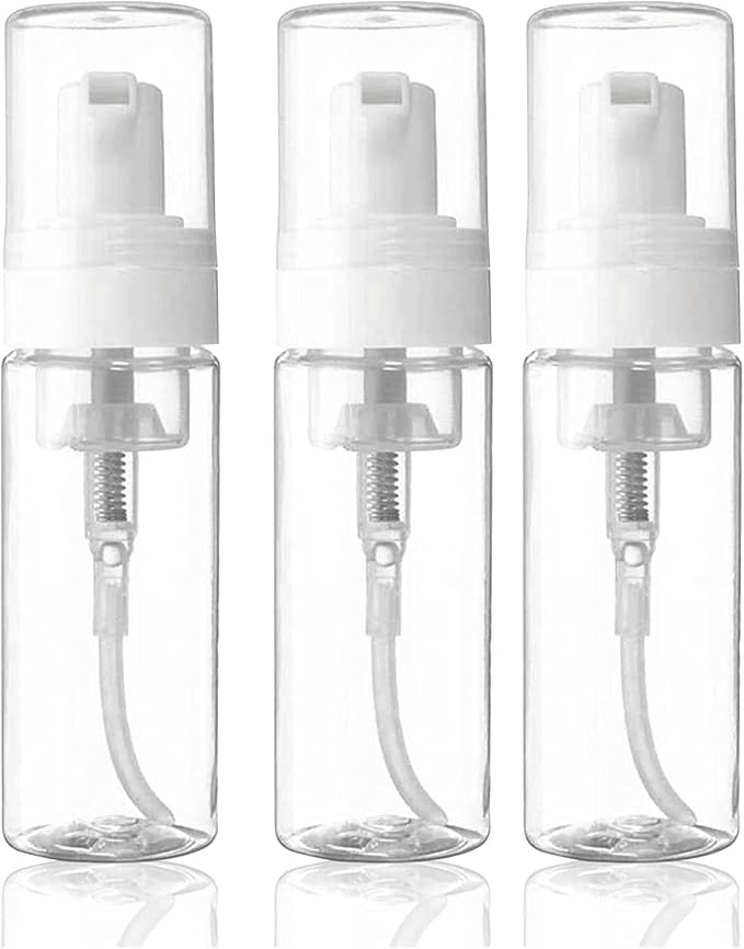 3pcs Foam Bottle Dispenser, Refillable Soap Dispenser with Transparent Empty Spray Bottles Foaming Hand Soap Dispenser Bottles 200ml/7OZ Foam Pump Dispenser Bottle
