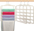 Closet Organizers and Storage,5 Pack Velvet Pants-Hangers-Space-Saving,Non Silp 5 Tier Organization-and-Storage Clothes-Hanger for College-Dorm-Room-Essentials,Closet-Organizer for Jeans Scarf Hanger