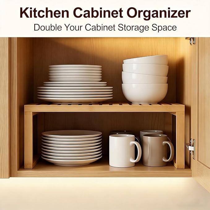 Kitchen Cabinet Organizer Shelf, All-Purpose Spice Rack Organizer for Cabinet, Comprehensive Spice Organization for Cabinet, Multi-Scene Pantry Organizers and Storage, Works in Kitchen & Bathroom