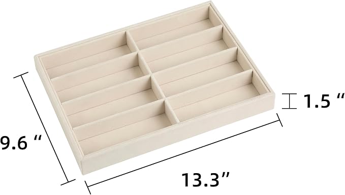 Frebeauty 8-Slot Sunglass Organizer,Velvet Sunglass Holder for Drawer | Vanity Glass Holder,Sunglass Case For Multiple Sunglass,Sunglass Tray,Glass Storage,Sunglass Box for Women,Eyeglass Organizer