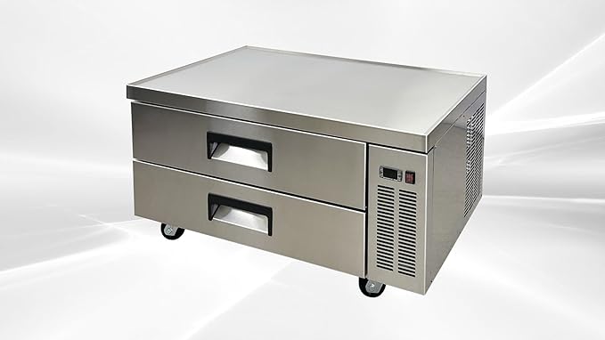 Commercial Chefs Base Refrigerator, ETL Fridge Cooler Merchandiser, 48" W Stainless Steel