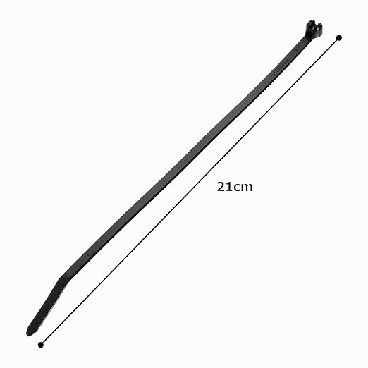Panduit BT2S-M0 Dome-Top Barb-Ty 8" Cable Tie with Stainless Steel Barb, Indoor/Outdoor, UV/Weather-Resistant Nylon 6.6, 50 Lb. Tensile Strength, Cord Management, Black (Pack of 1000)