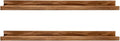 AZSKY Rustic Wood Floating Shelves for Nursery Books Long Wall Bookshelf Photo Picture Ledge Shelf with Lip Wall Shelf for Kids Bedroom Bathroom Living Room Office Frames 36 Inches Set of 2