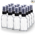 Wedama Spray Bottle, 2 oz Fine Mist Glass Spray Bottle, Little Refillable Liquid Containers for Watering Flowers Cleaning (16 Pack, Clear)