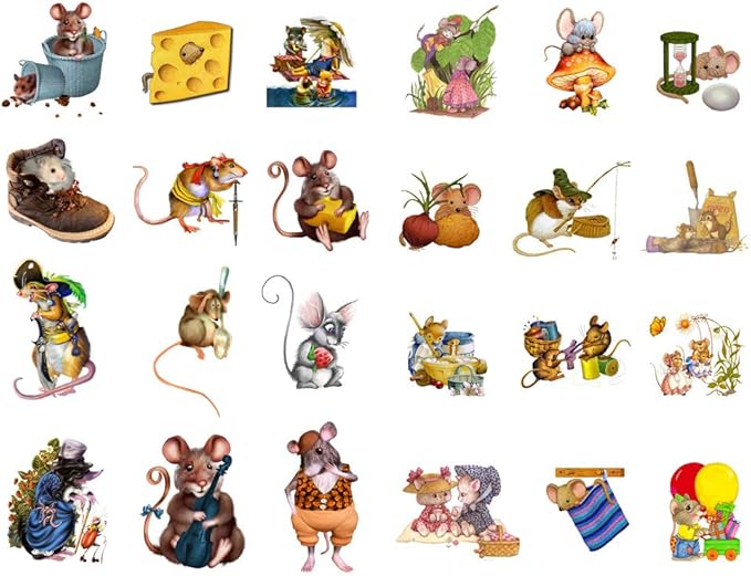 Seasonstorm Cute Cartoon Mouse Kawaii Aesthetic Pastel Art Agenda Journal Planner Stationery Stickers