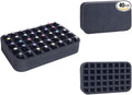 Nail Polish Organizer Holder Foam Pad with Slots for Storage 40 Bottles (15ml/0.5fl.oz) Nail Polish or Essential Oil Tray for Drawers Black