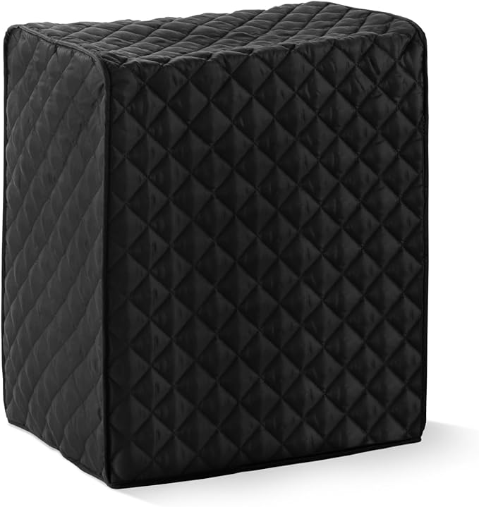 Covermates Keepsakes Rectangular Appliance Cover – Quilted Kitchen Appliance Cover for Countertop Storage – Dust Protection – Stain Resistant – Washable – Slip-On Appliance Design, Black