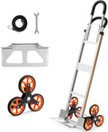 VEVOR 2 in 1 Aluminum Hand Truck 650 lbs, Convertible Hand Truck with 6 Wheels & Dual Handles, Integrated Frame Multipurpose Stair Climber for Home Shopping Moving Warehouse