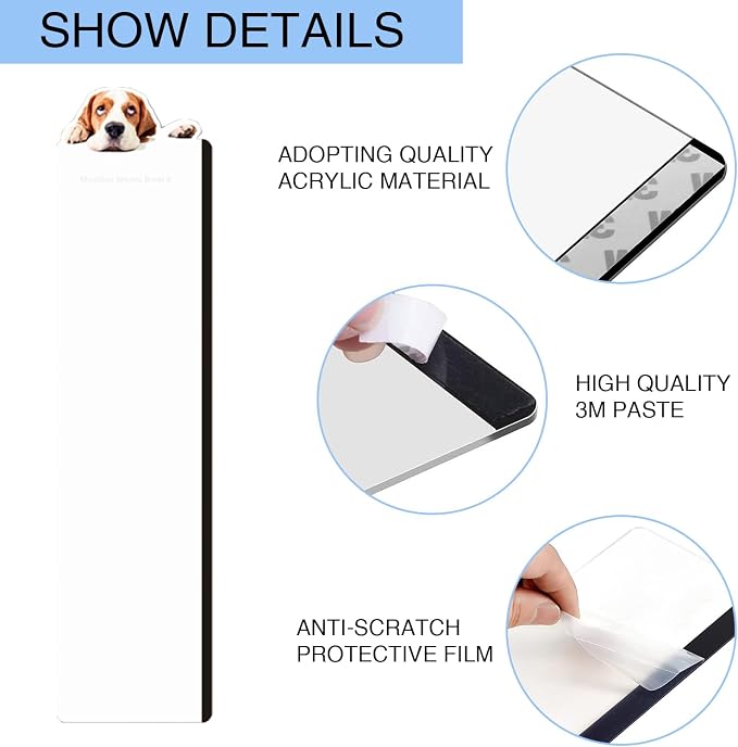 Office Desk Accessories 2pcs Multifunction Computer Monitor Memo Board - Transparent Computer Side Panel Memo Creative Monitor Side Panel Suitable for Office Home Desktop (Monitor Memo Board 14)