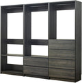 Maykoosh Closet System Organizer - Customizable Walk-in Wardrobe Storage Black/Model BCD 3 Closet