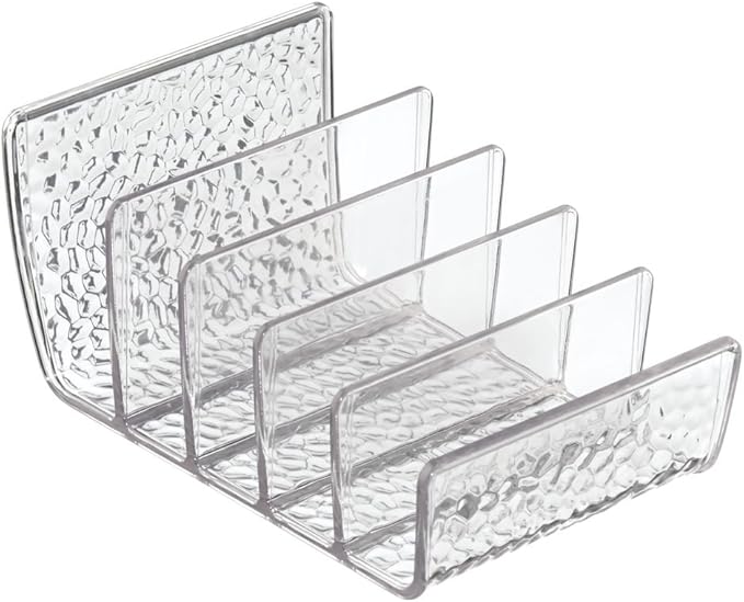 iDesign Rain Vertical Textured Plastic Palette Organizer for Storage of Cosmetics, Makeup, and Accessories on Vanity, Countertop, or Cabinet, 9.25" x 3.86" x 3.20"