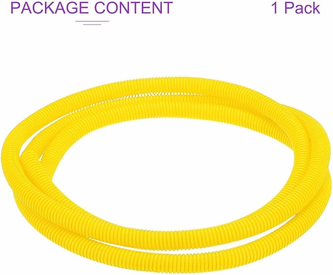 DMiotech 100ft Wire Loom Split Tubing 1/2 Inch(12.7mm) ID, Cord Protectors from Pet Flexible Conduit Cable Management for Office Home Garden, Yellow