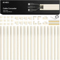 EVEO Cord Hider - 300” Cord Cover Wall Cable Hider, Cable Concealer, Wire Hiders for TV on Wall. Cable Management, Cord Hider Cable Raceway Wire Covers for Cords (Beige, Medium)
