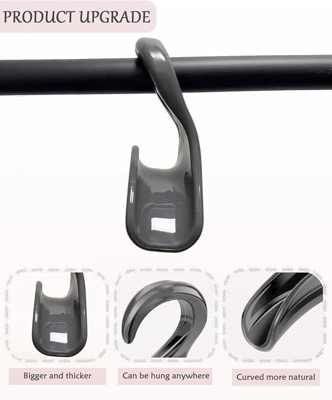 Purse Hanger, Purse Holder for Closet Black Backpack Hanger Hook for Organizer Storage Purses Tote Bag Backpacks Handbags(4 Pack)