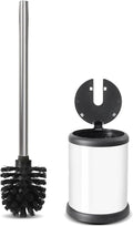 ToiletTree Products Toilet Brush with Lid - Sleek Bowl Brush and Holder - Heavy-Weight Base - Lidded Toilet Bowl Cleaner - White