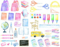 Seasonstorm Watercolor Student Stationery Precut Anti-UV Waterproof Decoration Album Planner Stickers Scrapbooking Diary Sticky Paper Flakes (PK598)