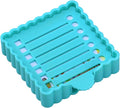 Sticky Notes Holder Cute with Stencil, Wavy Self-Stick Notepad Holder, Note Dispenser for Desk(Blue)
