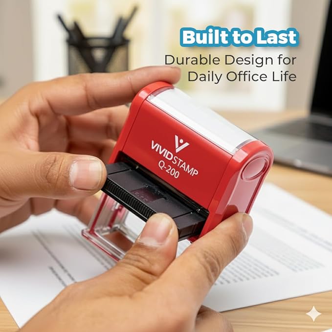 Absent Make-up Work Teacher Self Inking Rubber Stamp (Red Ink) - X-Large
