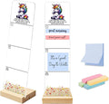 Sticky Note Holder, Monitor Memo Board, Acrylic Post It Note Holder with Wooden Base, Includes 200 Notes, Desk Organizer, Funny Unicorn Quote “When This Virus is Over”