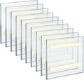 Azar Displays 122029 5.5-Inch W by 5.5-Inch H Wall Mount Acrylic Frame - Clear Acrylic Wall Frame with Sticky Back - Floating Wall Sign Holder - Adhesive Office Sign Frameless Frame (Pack of 10)