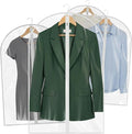 36” All Clear Garment Bags for Women Suit Bags - PEVA Waterproof Suit Cover with Zipper for,Hanging Clothes, Coats - Durable Dresser for Closet Storage, Dustproof & Moisture Resistant - 36”/12 Pack