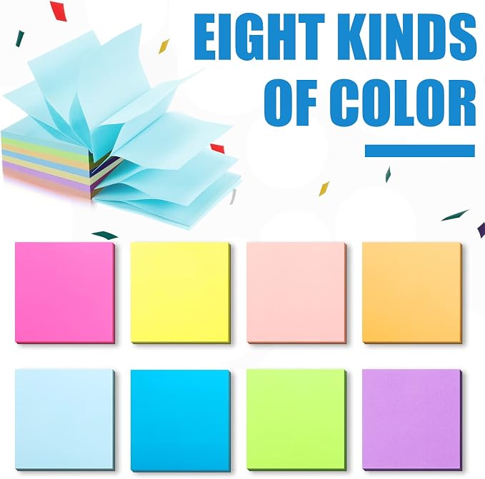 Pop Up Sticky Note Dispenser, 27 Pcs 3x3 in Self Stick Pads, Black | Post Note Holder, Desk Organizer, 50 Sheets Per Pad, School Office Home