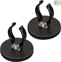 MUTUACTOR Strong Magnetic Hooks,Scratch-Resistant Heavy Duty Magnetic Hooks for Flashlight Holder,2-Pack Large Opening Strong Magnets Flexible Clamps for Garage Garden Workshop Storage Tools