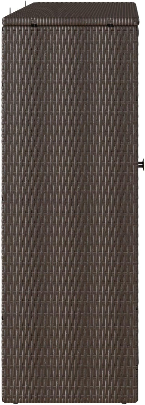 vidaXL Storage Cabinet with Storage Brown 100 x 36 x 102 cm Rattan, Chic Rattan Storage for Living Room, Multi-Use Cabinet, Stylish Design for Easy Home Organization