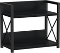 Giikin Kitchen Counter Shelf, 2 Tier Kitchen Spice Rack Organizer for Countertop, Wood Coffee Bar Organizer for Home (Black, S)