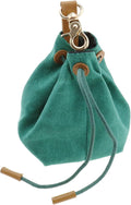 Create idea Dog Treat Pouch Cleanable Dog Treat Training Bag with Clip and Drawstring Pet Snack Bag Food Storage for Dog Training Outdoor Activities Walking Green