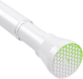Tension Curtain Rod 30-64 Inch Curtain Rods No Drilling White Tension Spring Rod Adjustable Curtain Rod Expandable Shower Pressure Tension for Windows Closet Doorway