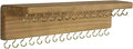 SANY DAYO HOME Jewelry Organizer with 30 Hooks and Cosmetics Shelf, 15 x 3 x 4 inches Wall Mounted Rustic Pine Wood Holder for Necklaces and Bracelets, Suitable for Kids and Adults (Brown)