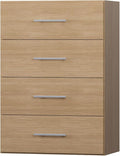 ROOMTEC 19.5" 4 Drawer Short Tower Closet Unit, Modular Closet System with Drawers and Shelf, Wardrobe Organizer for Bedroom or Walk-in Closet, Wall Mounted, Customizable Clothes Storage Unit, Wood
