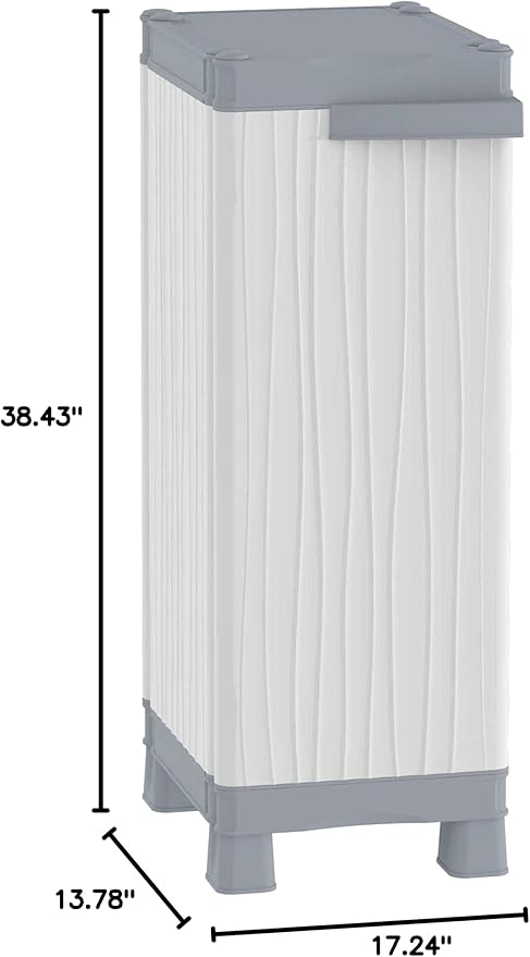 Terry, Base 350 UW, Cabinet 2 Internal Shelves. Color: Gray, Material: Plastic, Dimensions: 35x43.8x97.6 cm
