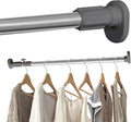 Hershii Closet Rod, Expandable Window Shower Curtain Tension Rod | Oval Head Clothes Hanging Bar Rail for Closet Wardrobe, No Drilling, 25.4mm Pipe Diameter